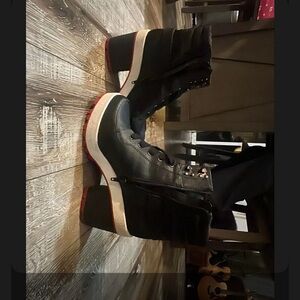 Mix No. 6 Black and Red Heeled Boots